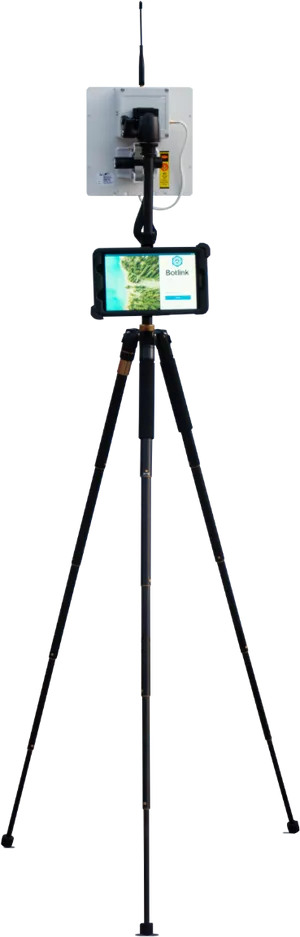 Smartphoneon Tripod Setup PNG image