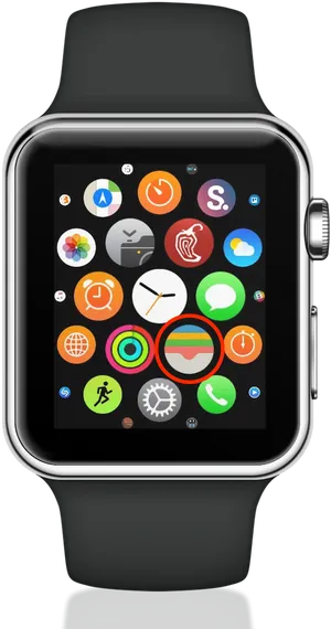 Smartwatch App Interface Display PNG