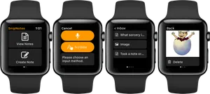 Smartwatch App Interface Display PNG image