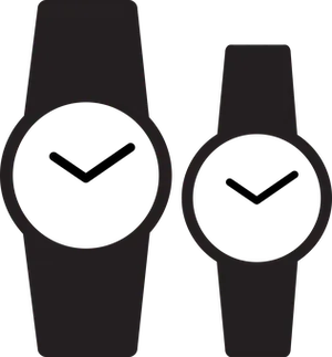 Smartwatch Silhouettes Vector PNG image