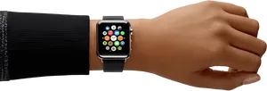 Smartwatchon Wrist Display PNG image