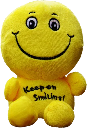 Smiley Face Plush Toy Keep On Smiling PNG image