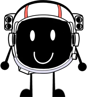 Smiling Astronaut Helmet Vector PNG image