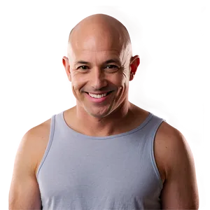 Smiling Bald Person PNG 30