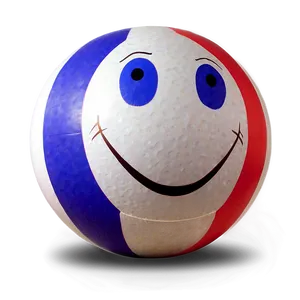 Smiling Beach Ball PNG 05242024