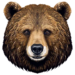 Smiling Bear Face PNG Pkk