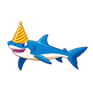 Smiling Birthday Shark Character Png 93 PNG image