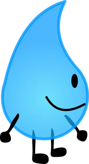 Smiling Blue Tear Drop PNG image