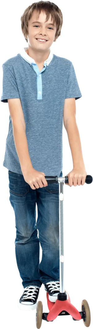 Smiling Boywith Scooter