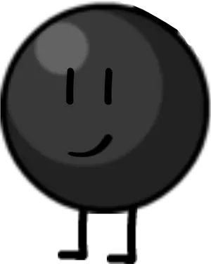Smiling Cannonball Character PNG image