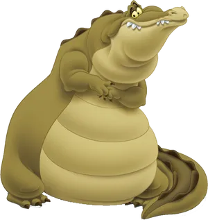 Smiling Cartoon Alligator