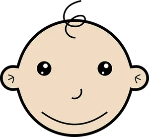 Smiling Cartoon Baby Face