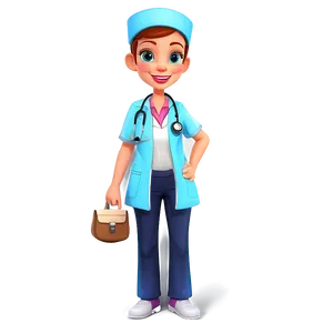 Smiling Cartoon Doctor Png 8 PNG image