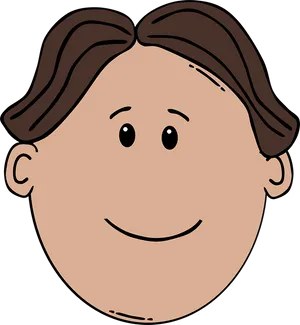 Smiling Cartoon Face Clipart PNG image