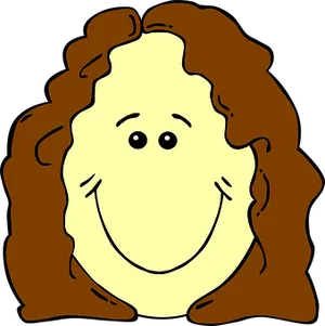 Smiling Cartoon Face Illustration PNG image