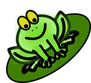 Smiling Cartoon Frog Illustration