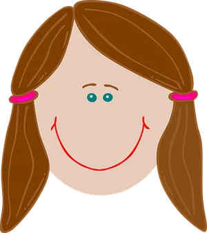 Smiling Cartoon Girl Graphic