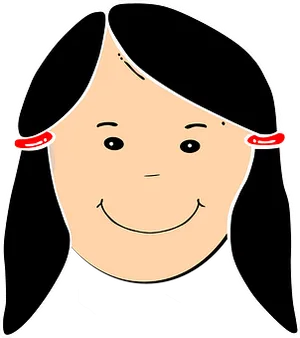 Smiling Cartoon Girl Graphic