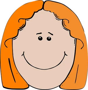 Smiling Cartoon Girl Illustration