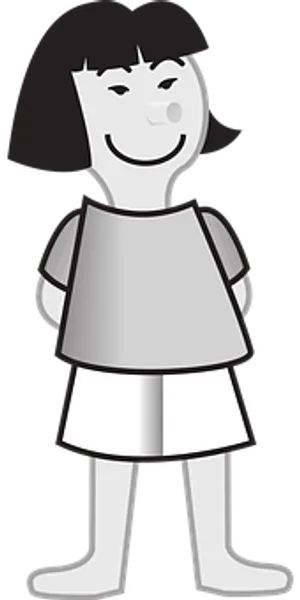 Smiling Cartoon Girl Vector