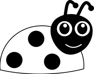 Smiling Cartoon Ladybug Clipart PNG image