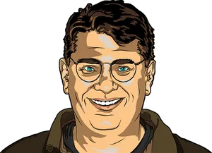 Smiling Cartoon Man Portrait