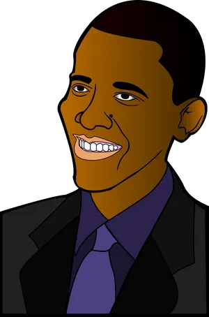 Smiling Cartoon Manin Suit PNG image