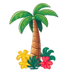 Smiling Cartoon Palm Tree PNG Ajk98 PNG