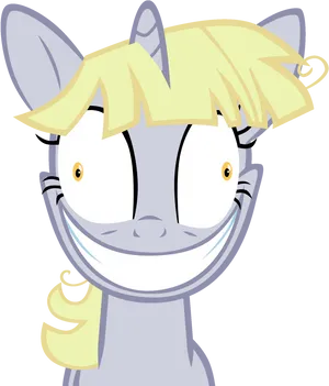 Smiling Cartoon Pony Portrait PNG image