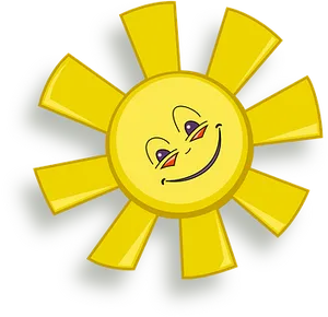 Smiling Cartoon Sun