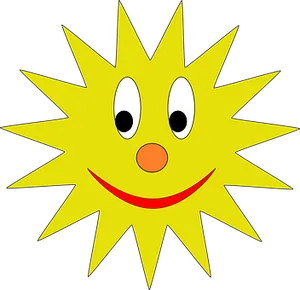 Smiling Cartoon Sun PNG image