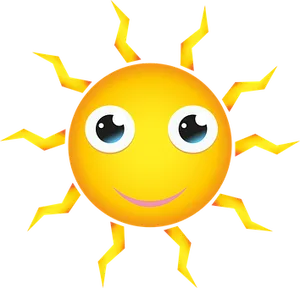 Smiling Cartoon Sun
