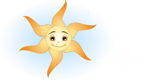 Smiling Cartoon Sunand Cloud