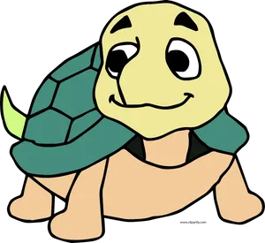 Smiling Cartoon Turtle PNG image