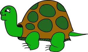 Smiling Cartoon Turtle