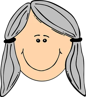 Smiling Cartoon Woman Icon