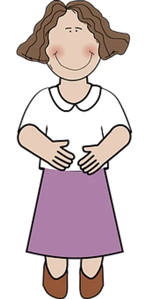 Smiling Cartoon Woman Illustration