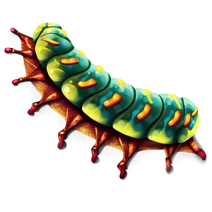 Smiling Caterpillar Clipart PNG 05232024