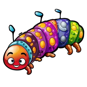 Smiling Caterpillar Clipart PNG Ggx