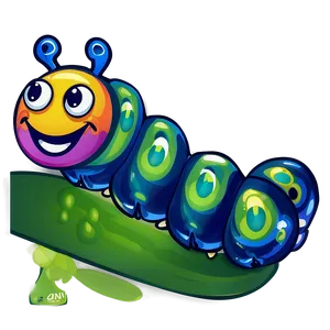 Smiling Caterpillar Clipart PNG Xta