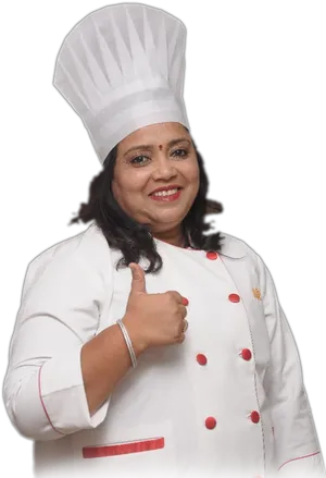 Smiling Chef Giving Thumb Up PNG image