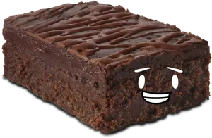 Smiling Chocolate Brownie PNG