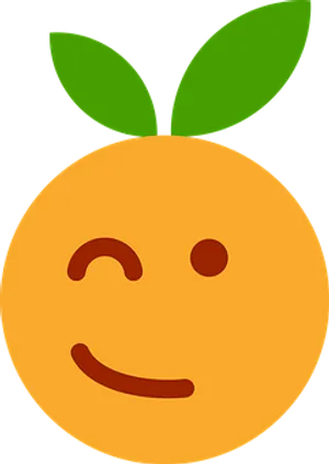 Smiling Clementine Emoji PNG image