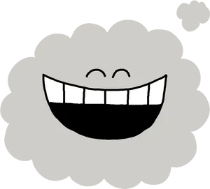 Smiling Cloud Cartoon Graphic PNG image