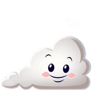 Smiling Cloud Vector Cartoon PNG 77 PNG