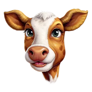 Smiling Cow Face PNG Quc PNG