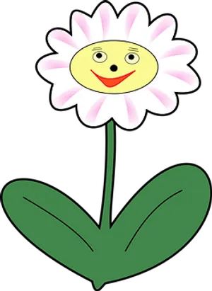 Smiling Daisy Cartoon Graphic PNG image