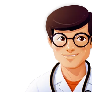 Smiling Doctor Cartoon Clipart Png 06212024 PNG image