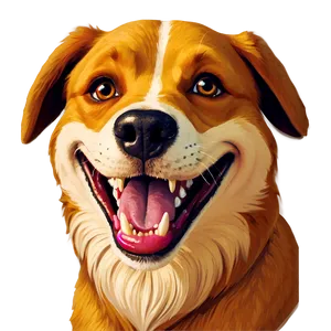 Smiling Dog Cartoon Png Muw65 PNG image