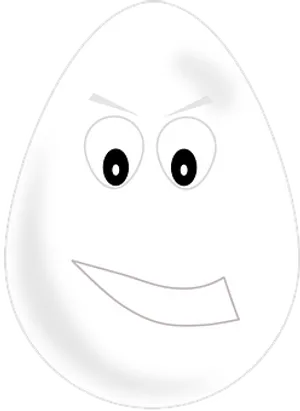 Smiling Egg Cartoon Character PNG image